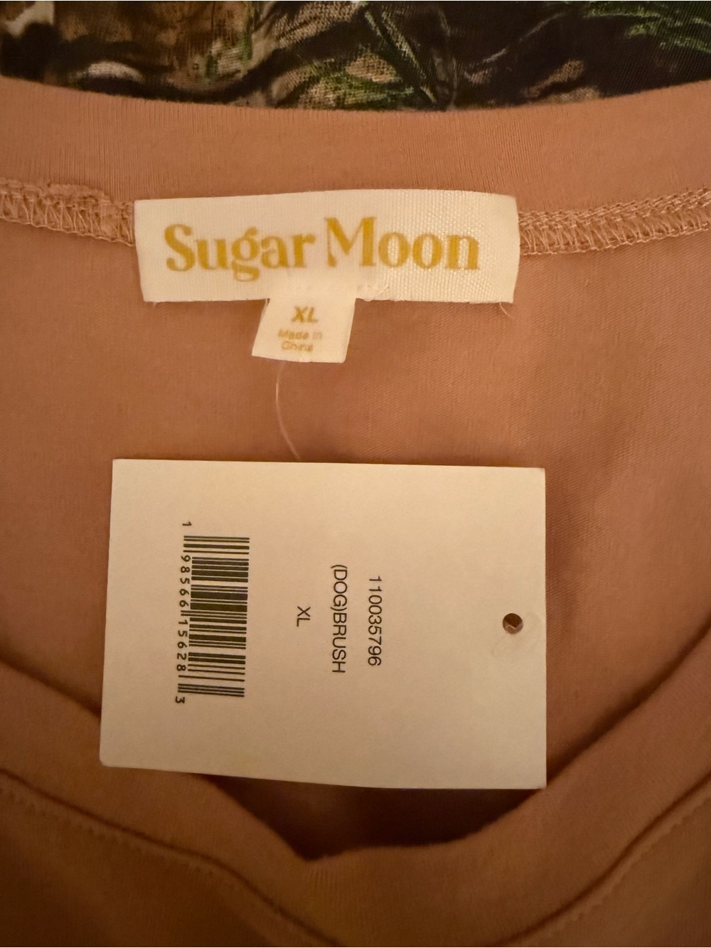 Sugar Moon NWT Dog Graphic Crop Tee Dusty Rose Pink Bow | Size XL - Picture 6 of 6
